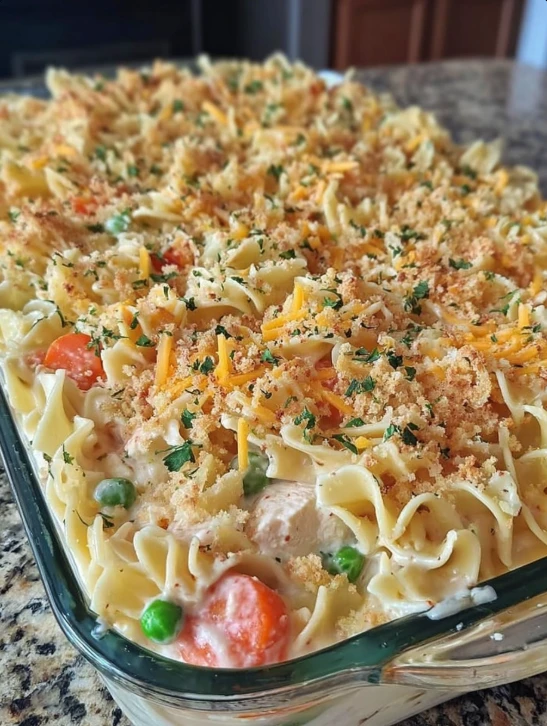 Grandma’s Chicken Noodle Casserole Recipe Easy Chicken Noodle Casserole Best Chicken Noodle Casserole Homemade Chicken N...