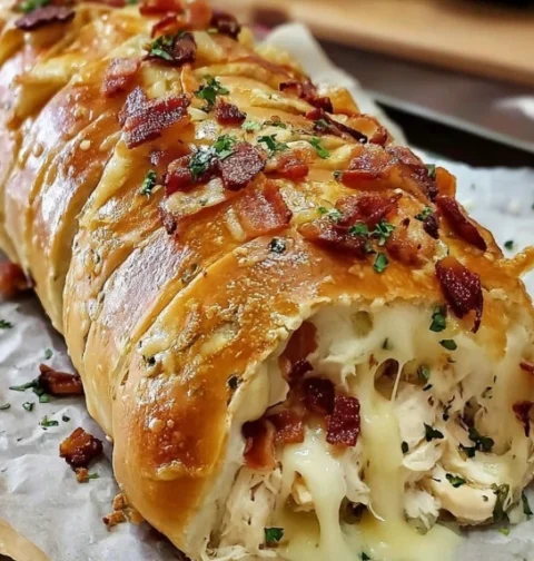Holiday Table Chicken Bacon Ranch Recipe Best Chicken Bacon Ranch Stromboli Comfort Food Chicken Bacon Ranch Holiday Meal ...