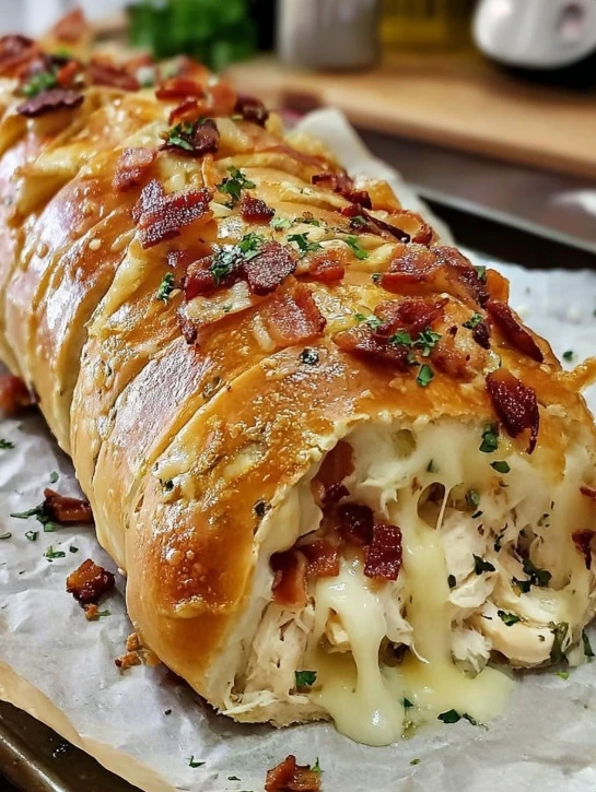 Holiday-Table Comfort Chicken Bacon Ranch Stromboli