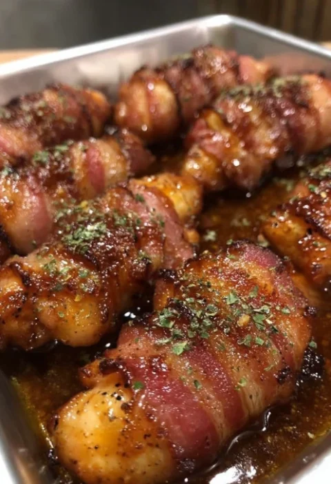 Homemade Bacon Brown Sugar Chicken Recipe Best Bacon Brown Sugar Chicken Tenders Mom's Special Chicken Tenders Recipe Made...