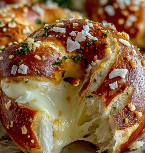 Homemade Mozzarella Stuffed Pretzels Recipe Easy Cheesy Stuffed Pretzels Tutorial Grandma Style Soft Pretzels DIY Best Moz...