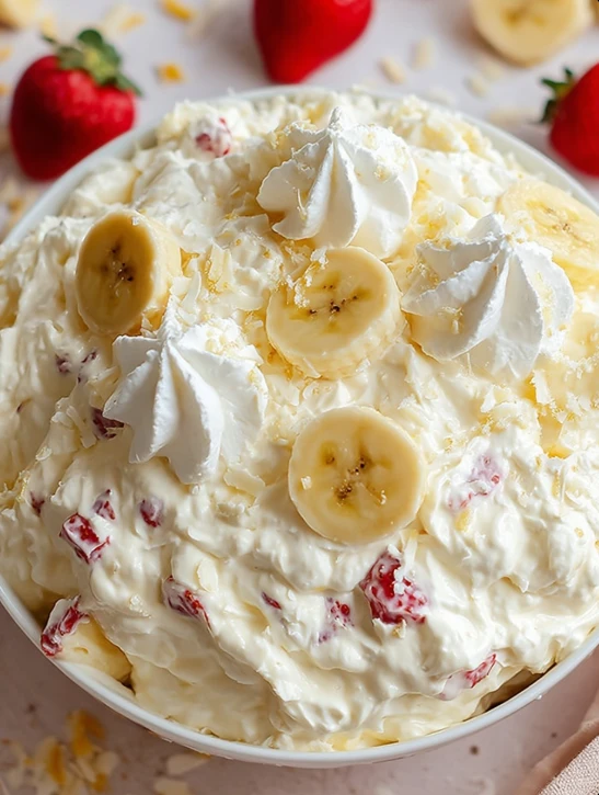 Nana’s Family-Favorite Banana Split Fluff