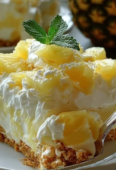 No-bake Pineapple Cream Dessert Quick Recipe Easy Pineapple Cream No-bake Dessert How To Make No-bake Pineapple Dessert Qu...