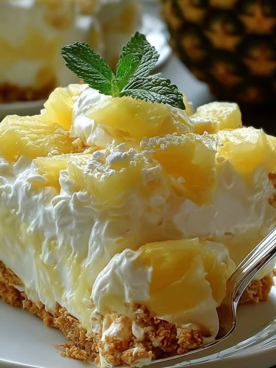 No-bake Pineapple Cream Dessert Quick Recipe Easy Pineapple Cream No-bake Dessert How To Make No-bake Pineapple Dessert Qu...