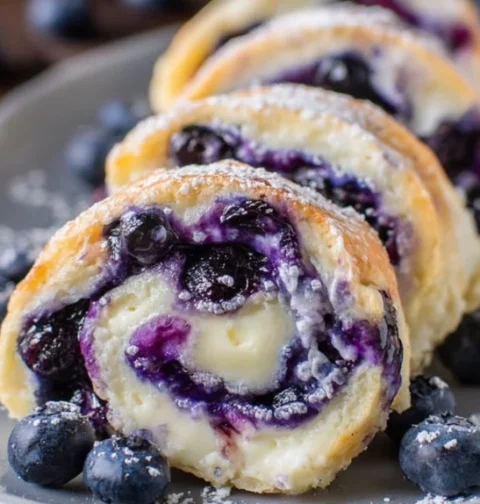 Old-fashioned Blueberry Cheesecake Rolls Recipe Country-style Blueberry Cheesecake Rolls Online Buy Blueberry Cheesecake R...
