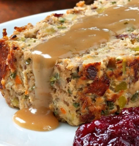 Old-fashioned Turkey Meatloaf Recipe Holiday Turkey Meatloaf With Stuffing Best Turkey Stuffing Meatloaf Recipe Traditiona...