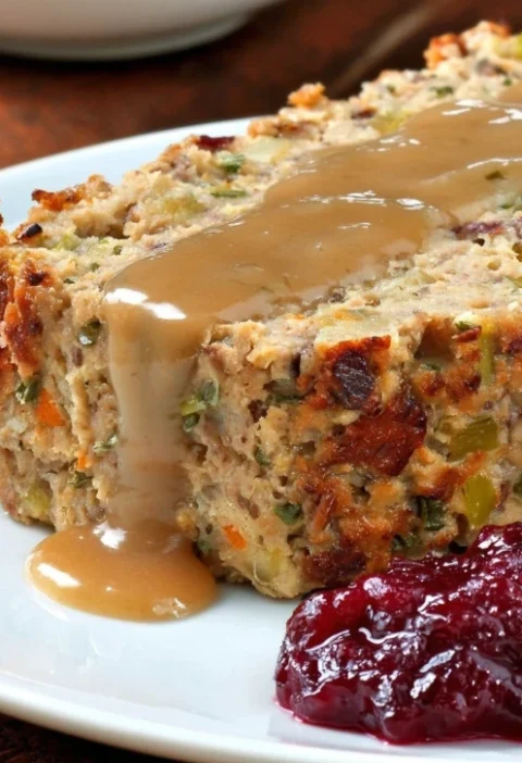 Old-fashioned Turkey Meatloaf Recipe Holiday Turkey Meatloaf With Stuffing Best Turkey Stuffing Meatloaf Recipe Traditiona...