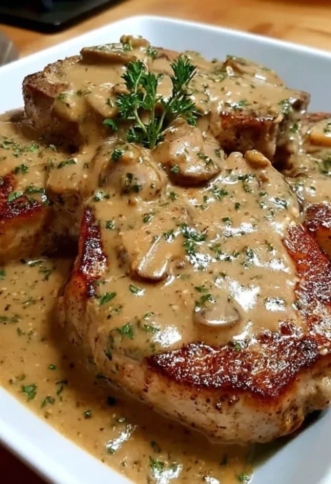 One-pan Smothered Pork Chops Recipe Easy Smothered Pork Chops Dinner Hearty Pork Chops One-skillet Meal Weeknight One-pan ...