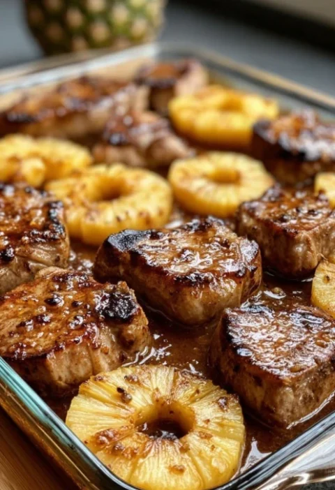 Quick Skillet Pineapple Pork Chops Easy Ginger Pork Chops Recipe Juicy Pineapple Pork Chops Skillet Weeknight Pineapple Gi...