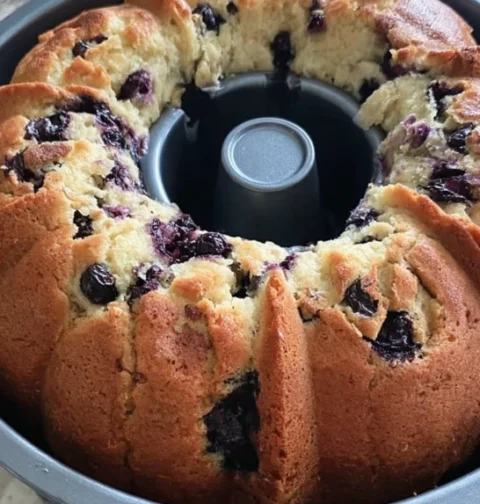 Retro Breakfast Table Coffee Cake Recipe Easy Sour Cream Blueberry Coffee Cake Vintage Style Blueberry Coffee Cake Best So...