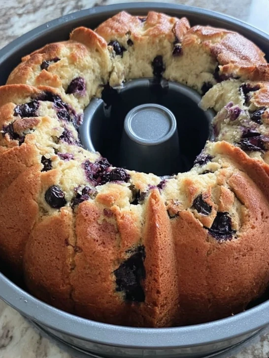 Retro Breakfast Table Coffee Cake Recipe Easy Sour Cream Blueberry Coffee Cake Vintage Style Blueberry Coffee Cake Best So...