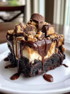 Retro Dessert Table Peanut Butter Cup Dump Cake