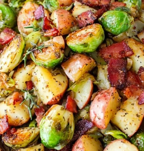 Rosemary Bacon Brussels Sprouts Recipe Best Rosemary Bacon New Potatoes How To Cook Rosemary Brussels Sprouts Rosemary Bac...
