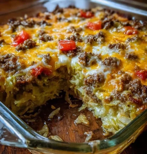 Southern Farmhouse Cabbage Beef Bake Recipe Easy Cabbage Beef Casserole Southern Style Best Southern Beef And Cabbage Bake...
