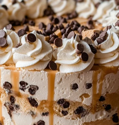 Southern Potluck Ice Cream Cake Recipe Best Chocolate Chip Cookie Dough Ice Cream Cake How To Make Cookie Dough Ice Cream ...