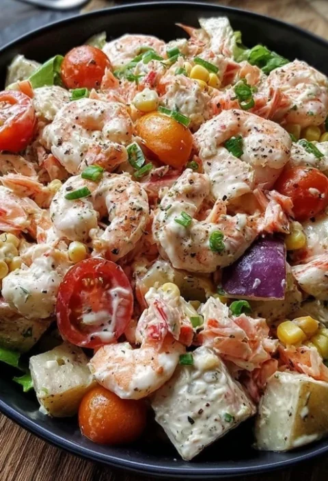 Southern Potluck Seafood Salad Recipe Best Seafood Salad For Potluck Homemade Southern Seafood Salad Low Carb Southern Sea...