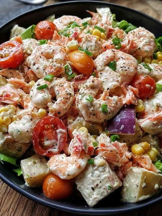 Southern Potluck Seafood Salad Recipe Best Seafood Salad For Potluck Homemade Southern Seafood Salad Low Carb Southern Sea...