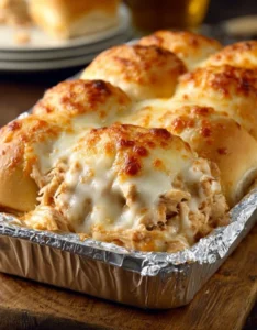 3-Ingredient Cheesy Chicken Sliders