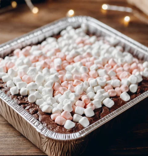 3ingredient Holiday Marshmallow Fudge Slab Foil Tray