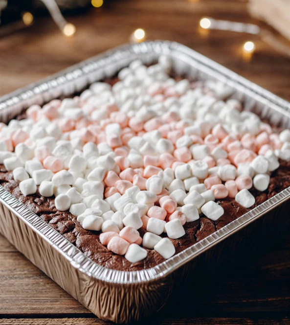 3ingredient Holiday Marshmallow Fudge Slab Foil Tray