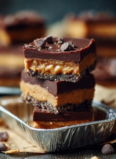 3ingredient Nobake Chocolate Peanut Butter Bars