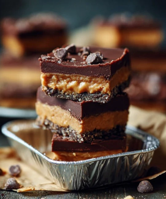 3ingredient Nobake Chocolate Peanut Butter Bars