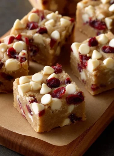 4ingredient Cranberry White Chocolate Tray Squares