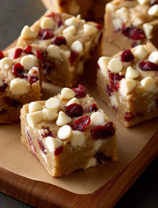 4-Ingredient Cranberry White Chocolate Tray Squares