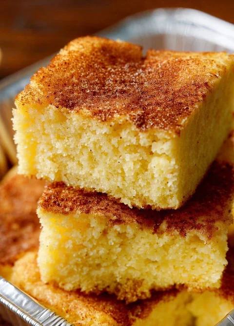 4ingredient Eggnog Cake Bars Foiltray Method