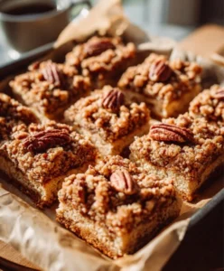 4-Ingredient Maple Pecan Crumble Bars