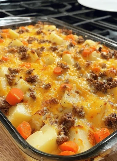Amish Hamburger Fall Veggies Bake