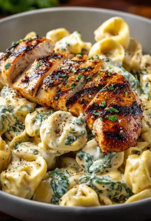 Asiago Chicken Tortellini Recipe Grilled Chicken Alfredo Tortellini Family Favorite Asiago Alfredo Recipe Homemade Asiago ...