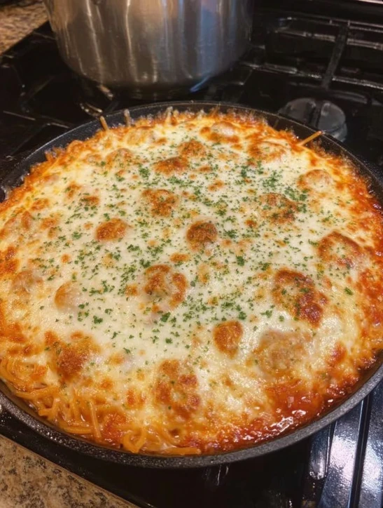 Baked Cream Cheese Spaghetti Casserole