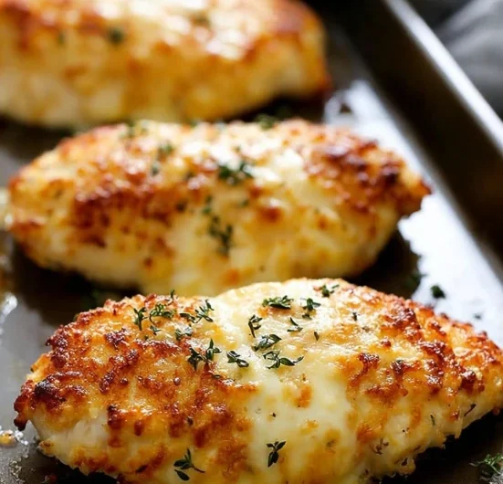 Baked Garlic Parmesan Chicken Cutlets Melted Cheese