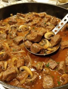 Beef Tips with Mushroom Gravy