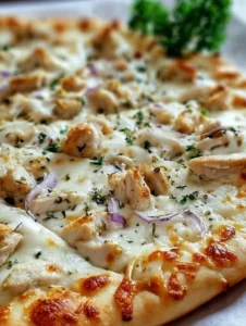 Roasted Garlic White Chicken Pizza