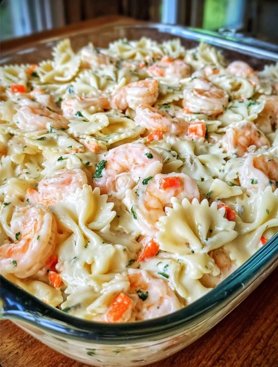 The BEST Seafood Pasta Salad