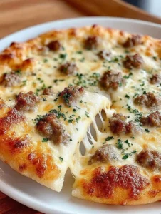 Biscuits and Sausage Gravy Breakfast Pizza