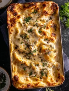 Brown Butter Pesto Spinach Souffle Lasagna