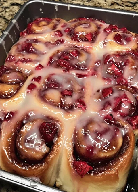 Country-style Strawberry Cinnamon Rolls Recipe Best Strawberry Cinnamon Rolls Homemade Where To Buy Strawberry Cinnamon Ro...