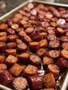 Cozy Backyard Hot Dog Burnt Ends