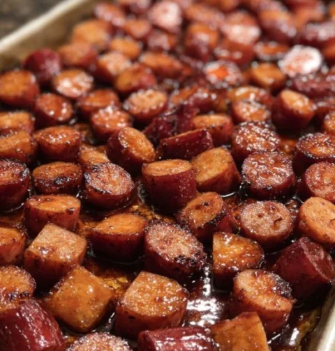 Cozy Backyard Hot Dog Burnt Ends