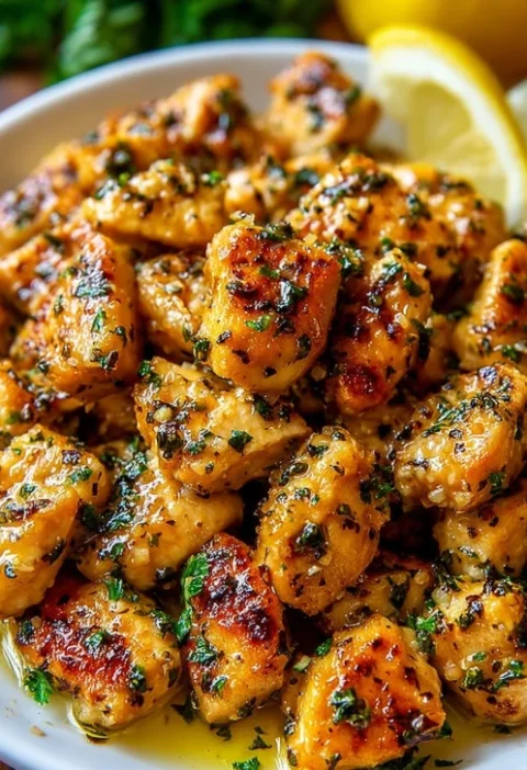 Cozy Grandmas Lemon Garlic Chicken Bites