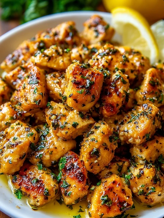 Cozy Grandmas Lemon Garlic Chicken Bites