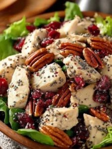 Cranberry Pecan Chicken Salad with Poppy Seed Dressing