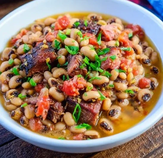 Crock Pot Blackeyed Peas Ham