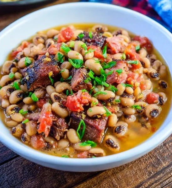 crock pot black-eyed peas & ham