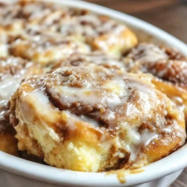 Crockpot Cinnamon Roll Casserole