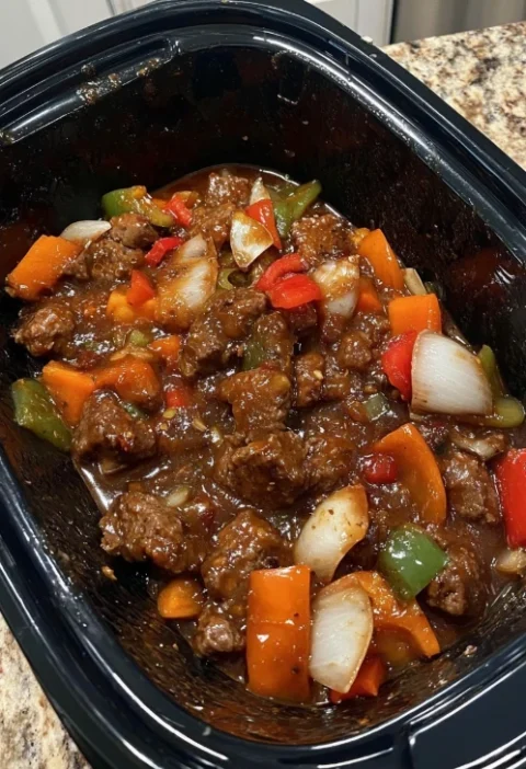 Crockpot Pepper Steak