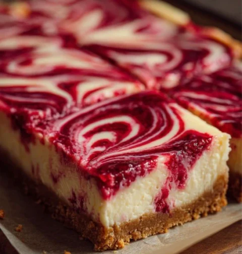 Easy 3-ingredient Cranberry Cheesecake Recipe Quick Cranberry Swirl Cheesecake Tray Bake Simple Cranberry Cheesecake Desse...